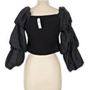 Sunday in Brooklyn Anthropologie Elegant Black Off-Shoulder Women's Top